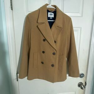 Old Navy Camel Double-Breasted Pea Coat